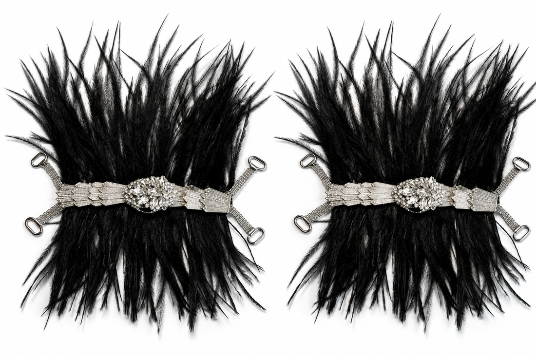 Midnight Black Feather – Snake Silver