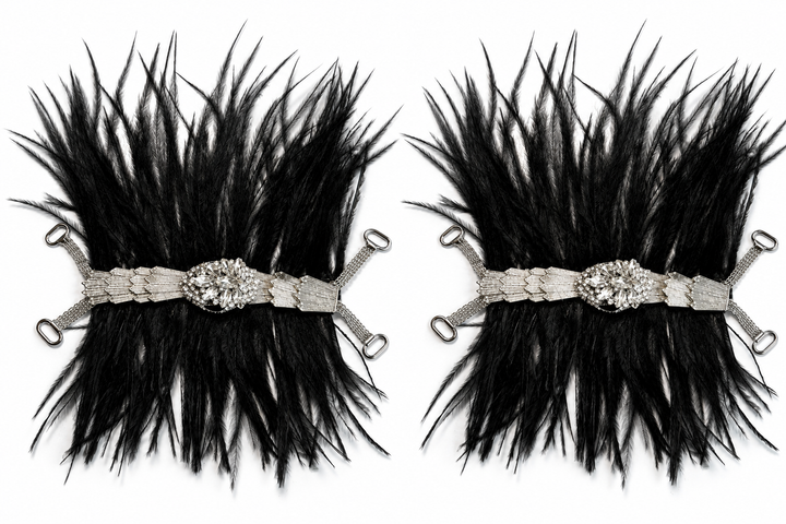 Midnight Black Feather – Snake Silver