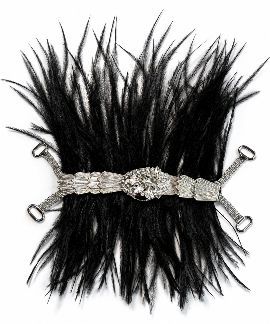 Midnight Black Feather – Snake Silver