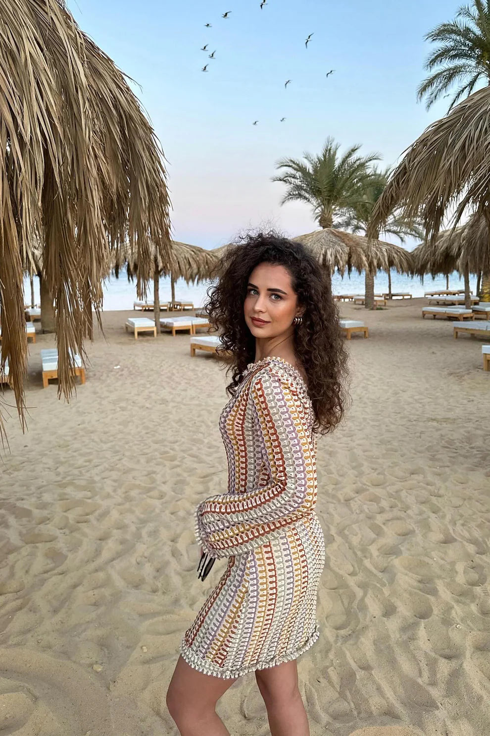 Nice Crochet Dream – Elegant crochet-knit mini dress for summer &amp; vacation 